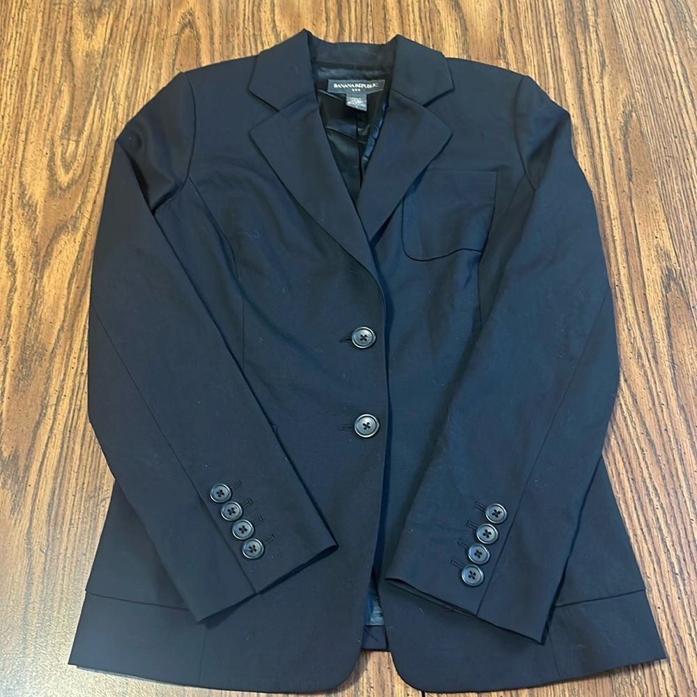 Banana Republic Wool Black Blazer Size 6